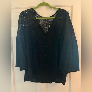 Black with crotchet top